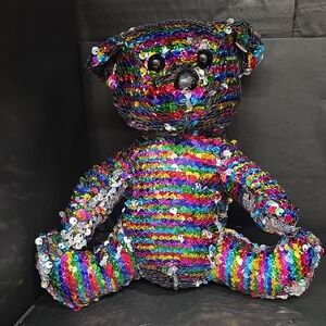 Colorful Sequin Teddy Bear